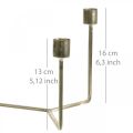 Floristik24 Candlestick for candle tray champagne metal 37 × 17 × 18cm