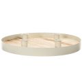 Round Wooden Candle Tray for