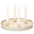 Round Wooden Candle Tray for