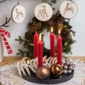 Floristik24 Candle plate metal Advent wreath black, gold Ø24cm