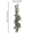 Artificial Pine Garland with Cones, 180cm, Green and Brown, Indoor Use | Floristik24.co.uk
