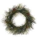 Floristik24 Artificial Pine Branch Wreath with Cones 60 cm Green