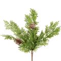 Floristik24 Künstlicher Pine Spray mit Schneebedeckten Zapfen 28cm, Set aus 6