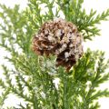 Künstlicher Pine Spray mit Schneebedeckten Zapfen 28cm, Set aus 6 | Floristik24.co.uk
