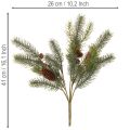 Artificial Pine Branch with Cones 41cm – Christmas Decoration | Floristik24.co.uk