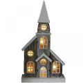Floristik24 Light house wooden church Christmas church wooden church H45cm