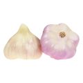 Floristik24 Artificial vegetables decoration garlic pink, white Ø6.5cm 2pcs