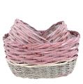 Floristik24 Basket oval set of 3 pink, nature