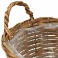 Floristik24 Basket wicker basket with handles Ø30cm height 22cm for planting