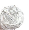 Floristik24 Basket bag white to stick with foot 40x12cm H95cm