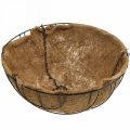 Floristik24 Hanging basket, plant bowl made of coconut fiber metal natural, black H20.5cm Ø40.5cm