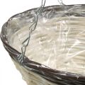 Floristik24 Hanging basket, plant bowl for hanging white, brown, shabby chic Ø31.5cm