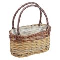 Floristik24 Basket with handles plant basket handbag brown 27×15×15cm