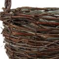 Floristik24 Basket with handle birch plant basket with foil H28.5cm