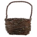 Floristik24 Basket with handle birch plant basket with foil H28.5cm