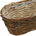 Floristik24 Basket bowl, planter, wooden basket for planting nature L41cm H13.5