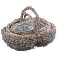 Floristik24 Basket with handle plant basket whitewashed 40/34/27cm set of 3