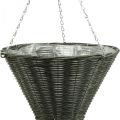 Floristik24 Basket light cone bag gray Ø35cm H37cm
