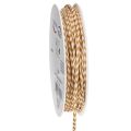 Floristik24 Two-Tone Gift Ribbon Cord 3mm x 20m in Light Brown and Cream