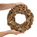 Natural Wooden Wreath 35cm Round for Home Décor | Floristik24.co.uk