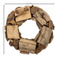 Natural Wooden Wreath 35cm Round for Home Décor | Floristik24.co.uk