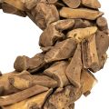 Natural Wooden Wreath 35cm Round for Home Décor | Floristik24.co.uk