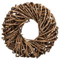 Floristik24 Wreath Made of Natural Branches and Rattan, Round, 35cm, Brown