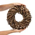 Wreath Made of Natural Branches and Rattan, Round, 35cm, Brown | Floristik24.co.uk
