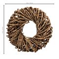 Wreath Made of Natural Branches and Rattan, Round, 35cm, Brown | Floristik24.co.uk