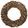Floristik24 Decorative wreath made of natural branches, rattan wreath, round, large, 45cm.