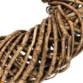 Decorative wreath made of natural branches, rattan wreath, round, large, 45cm. | Floristik24.co.uk