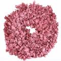 Floristik24 Wreath of oak leaves pink waxed Ø38cm