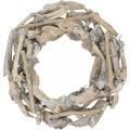 Floristik24 Wooden wreath roots and branches White washed decorative wreath Ø40cm H9cm