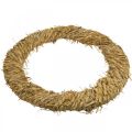 Floristik24 Braided straw wreath Ø54cm Rustic decorative wreath on a wooden ring