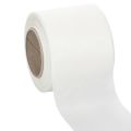 Floristik24 White wreath ribbon, high quality, 75mm x 25m - decorative ribbon for floristry and funeral services, ideal for printing.