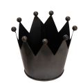 Floristik24 Metal Crown Decorative Ornament Black 10cm for Home Décor