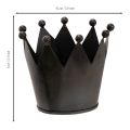 Metal Crown Decorative Ornament Black 10cm for Home Décor | Floristik24.co.uk