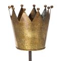 Floristik24 Metal Crown on Stake 73cm Vintage Gold Indoor Decorative Accessory