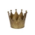 Floristik24 Metal Crown Decorative Ornament, Gold Vintage Finish, 11cm