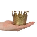 Metal Crown Decorative Ornament, Gold Vintage Finish, 11cm | Floristik24.co.uk