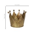 Metal Crown Decorative Ornament, Gold Vintage Finish, 11cm | Floristik24.co.uk