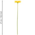 Artificial Gerbera Flowers, Sunny Yellow, Garden Flower, 47cm, 6 Pieces | Floristik24.co.uk
