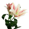 Floristik24 Artificial lily pink with real touch 100cm