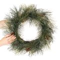 Artificial Pine Wreath with Cones - 60 cm - Green | Floristik24.co.uk