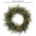 Artificial Pine Wreath with Cones - 60 cm - Green | Floristik24.co.uk