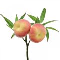 Floristik24 Artificial peach branch 24cm deco peach artificial fruit