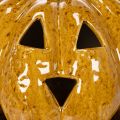 Ceramic Pumpkin with Face LED
