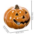 Ceramic Pumpkin LED Decoration 10cm Orange | Floristik24.co.uk