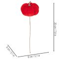 Velvet Artificial Pumpkins on Wire, Tri-Coloured Autumn Decoration Set, 8cm, Pack of 9 | Floristik24.co.uk