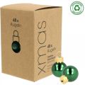 Floristik24 Mini Christmas balls glass green matt/glossy Ø2cm 44p